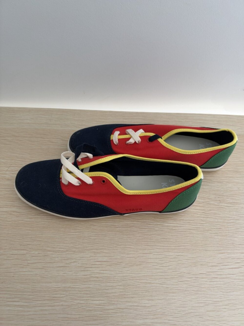 STAUD x Keds Champion Color Block Canvas Sneaker Navy Red Green Women's 9